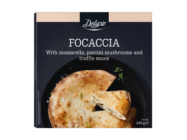 Focaccia cu mozzarella, ciuperci și sos de trufe