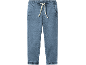Pantaloni blugi albaștri cu talie elastică și șnur