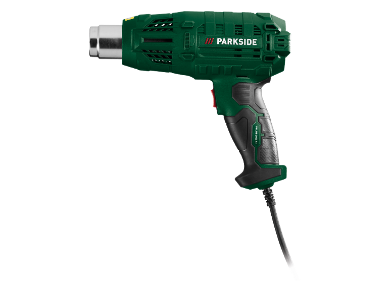 Pistol cu aer cald verde cu textul 'PHLGB 2000 A1' pe mâner.