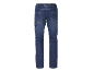 Pantaloni de lucru din denim albastru cu buzunare laterale și spate