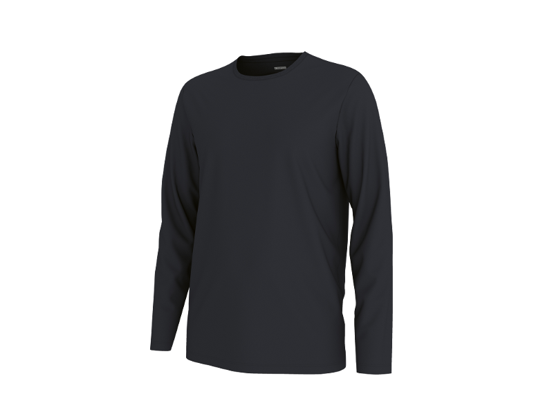 Tricou negru pentru bărbați cu mânecă lungă
