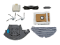 Piese de schimb pentru robot aspirator: filtre, perii, saci de praf și lavetă de mop.