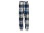 Pantaloni de pijama din flanelă în carouri, cu talie elastică și manșete striate.