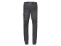 Pantaloni cargo din denim gri cu talie elastică și buzunare laterale.