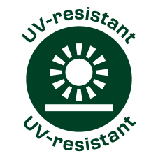 Semn rezistent la UV cu soare și orizont.