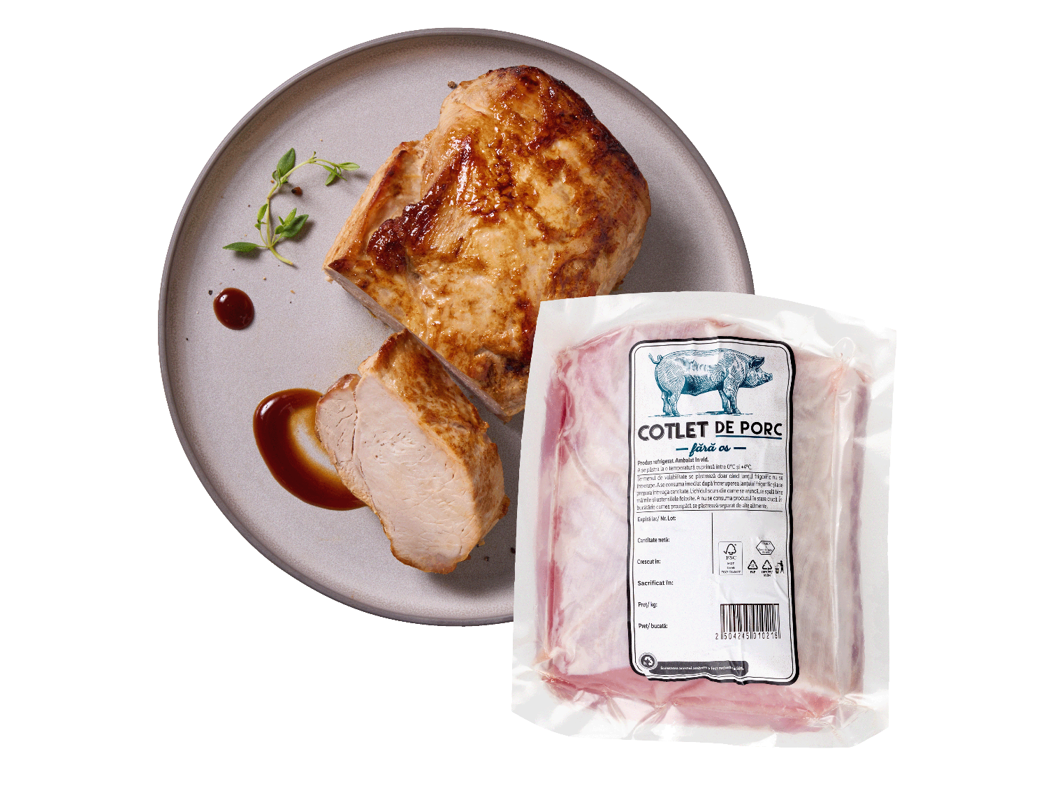Cotlet de porc fără os