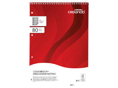 Caiet A4, 80 file, matematică,cu spiră, 70 gmp
