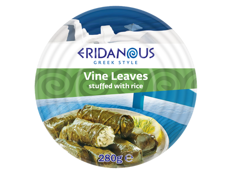 Frunze de viță de vie umplute cu orez, stil grecesc, cu peisaj marin și 280g.