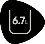 Etichetă cu capacitate de 6.7L