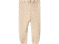 Pantaloni bej tricotați pentru bebeluși