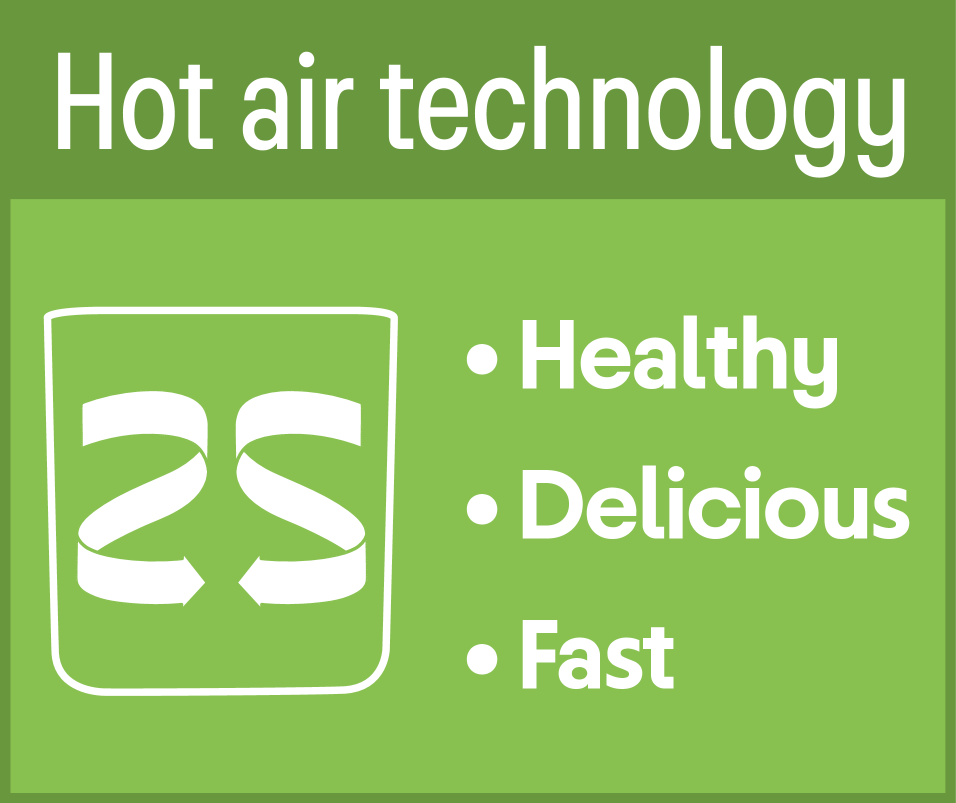 Tehnologie cu aer cald: sănătos, delicios, rapid.