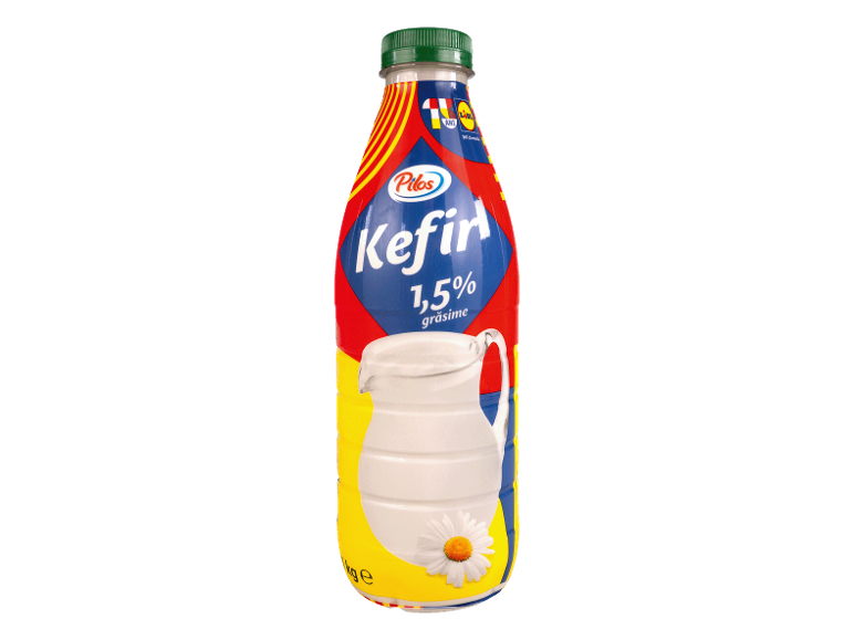 Sticlă de kefir Pilos cu 1,5% grăsime