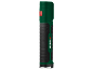 Lanternă de mână verde și neagră cu un buton roșu de pornire.