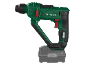 Ciocan rotopercutor fără fir verde și negru cu baterie X 20 V Team.
