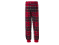 Pantaloni de pijama roșii în carouri cu talie elastică și manșete