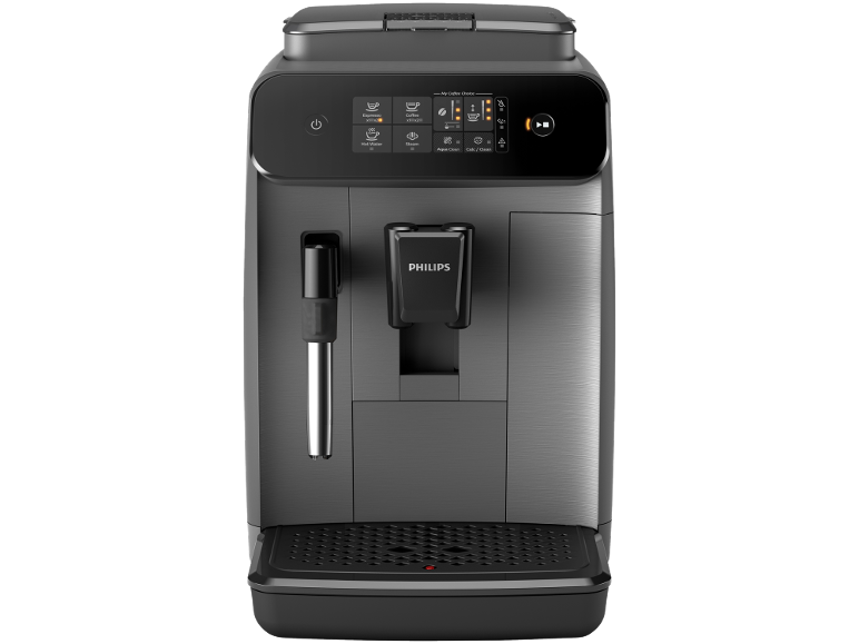 Espressor automat cu ecran tactil pentru espresso, cafea, apă fierbinte și abur.