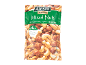Ambalaj de nuci mixte (nuci, alune de pădure, caju, migdale) cu informații despre proteine și acizi grași omega-3.