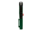 Lampă de lucru verde cu magnet și buton roșu.