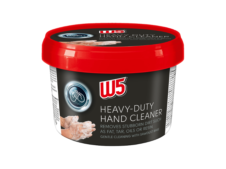 Detergent de mâini rezistent, îndepărtează murdăria persistentă precum grăsimea, gudronul, uleiurile sau rășina.