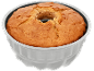 Chec auriu Bundt într-o tavă de copt gri