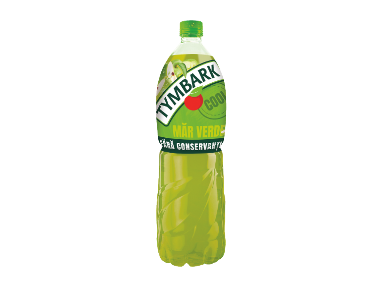 Suc de mere verzi în sticlă de plastic