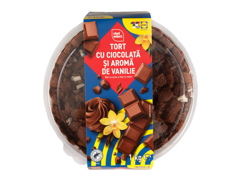 Tort cu ciocolată și aromă de vanilie Chef Select, 1 kg