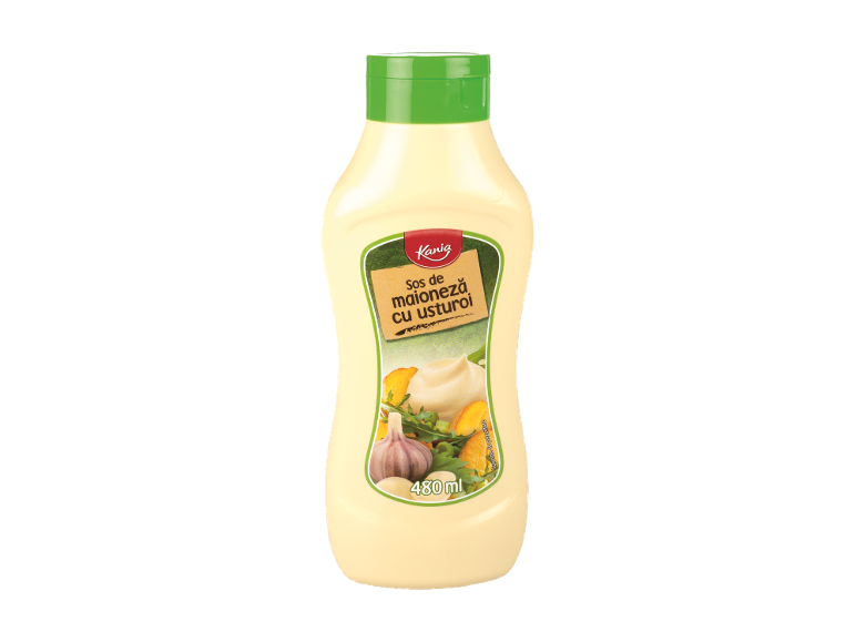 Sticlă de maioneză cu usturoi, 480 ml