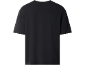 Tricou negru supradimensionat, vedere din spate.