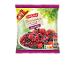 Ambalaj de amestec de fructe de pădure congelate cu zmeură și vișine, 1000g, neîndulcit.