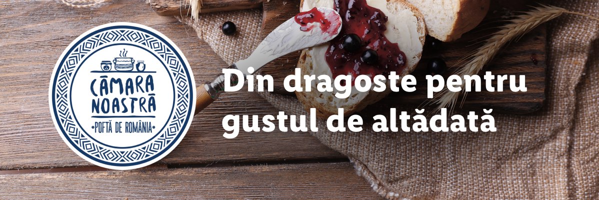 Pâine cu unt și gem, logo Cámara Noastră.