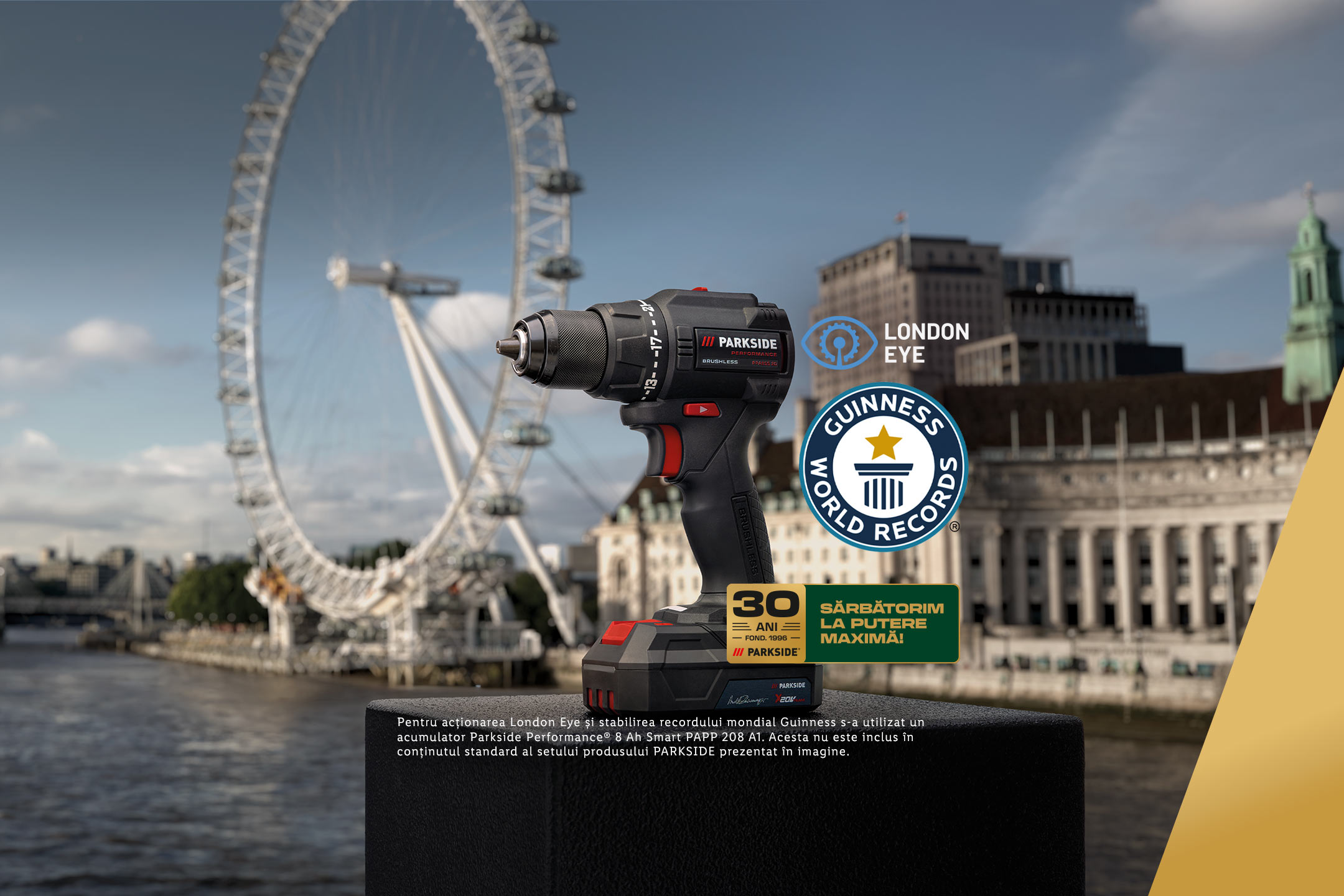 S-a utilizat un acumulator Parkside Performance® 8 Ah Smart PAPP 208 A1. Acesta nu este inclus în conținutul standard al setului produsului PARKSIDE prezentat în imagine.
