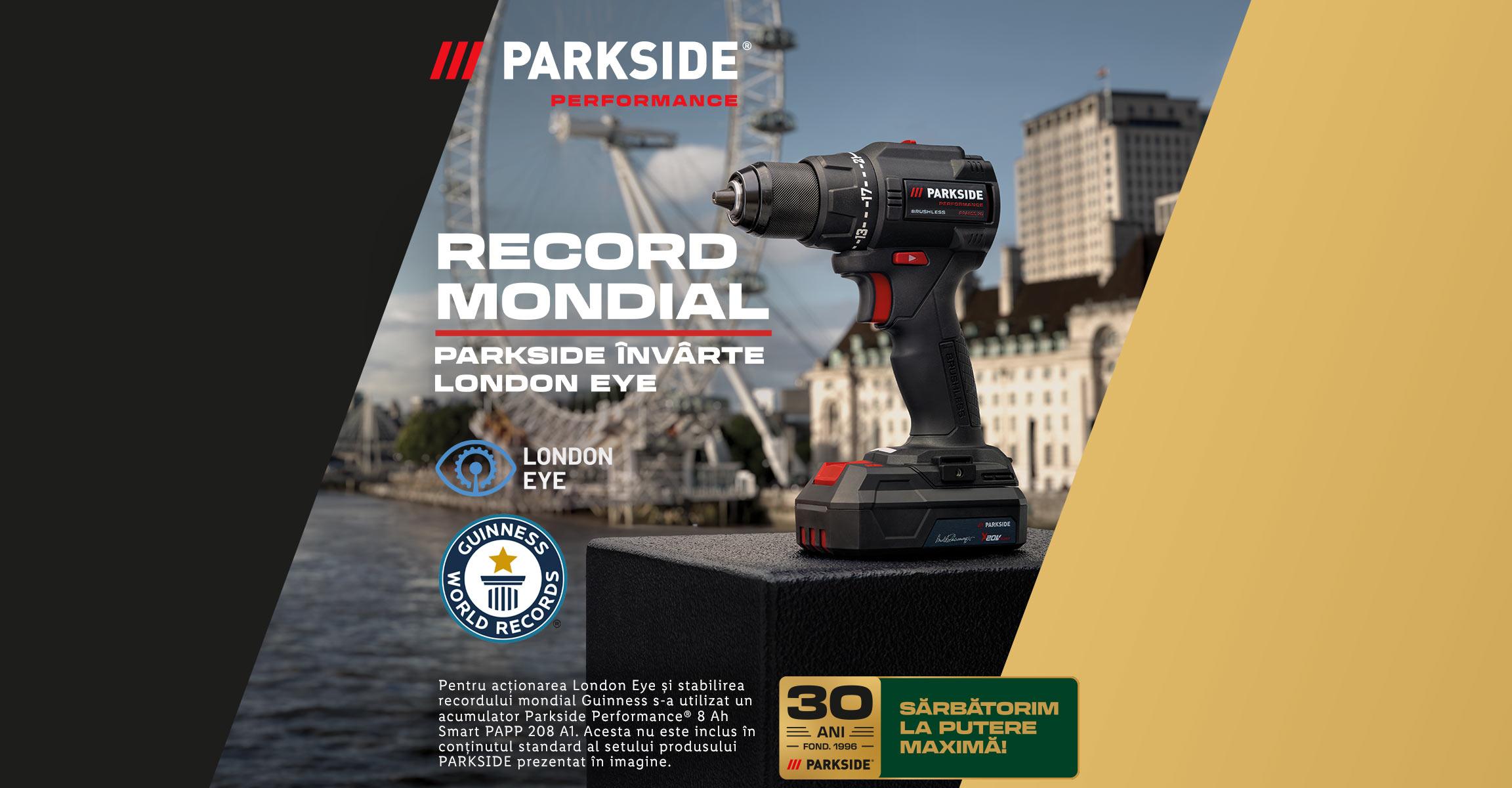 Record mondial: Parkside învârte London Eye