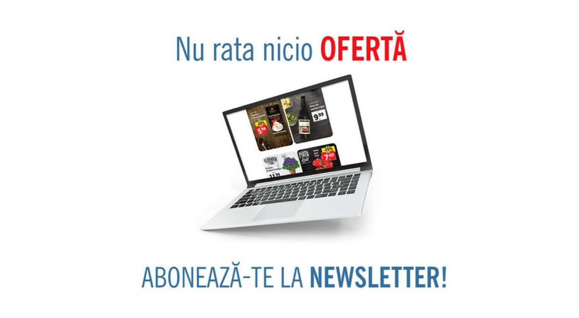 Laptop cu oferte de mâncare și băuturi.
