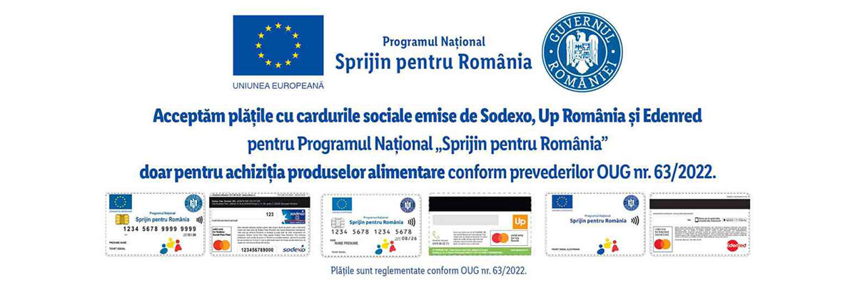 Carduri Sodexo, Up și Edenred pentru cumpărături de alimente în România.