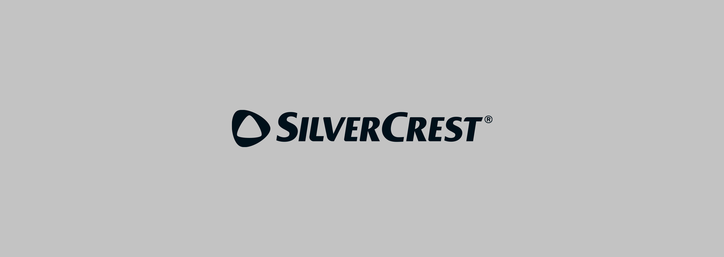Logo-ul SilverCrest pe un fundal gri deschis.