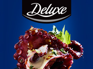 Caracatiță Deluxe, preparată cu ierburi aromatice.